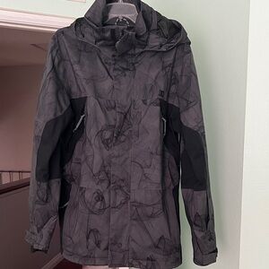 DC Men's Snowboarding Black and Gray Ski Jacket